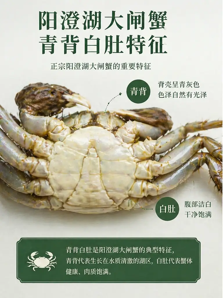 阳澄湖大闸蟹真假辨别 青背白肚特征
