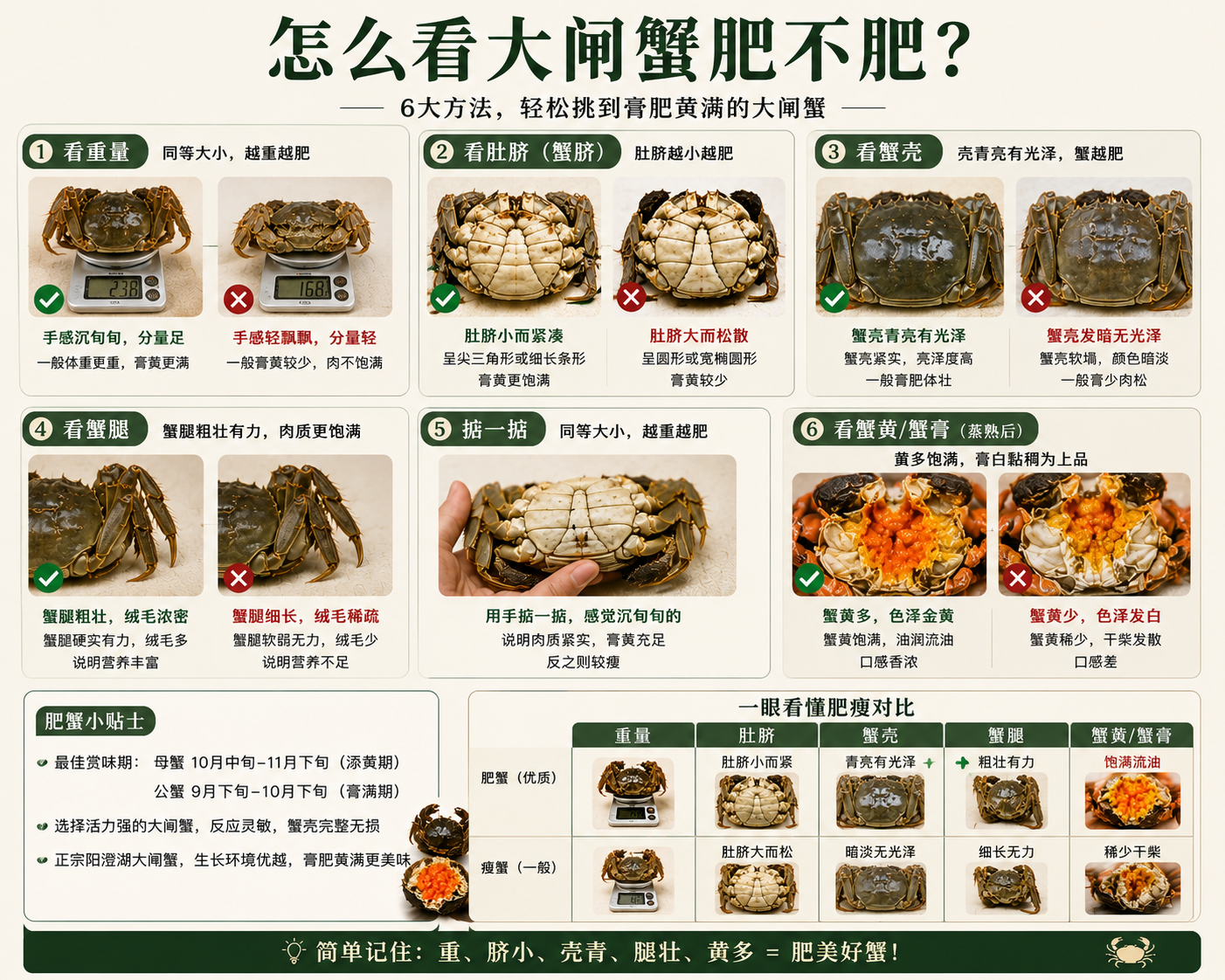 怎么看大闸蟹肥不肥